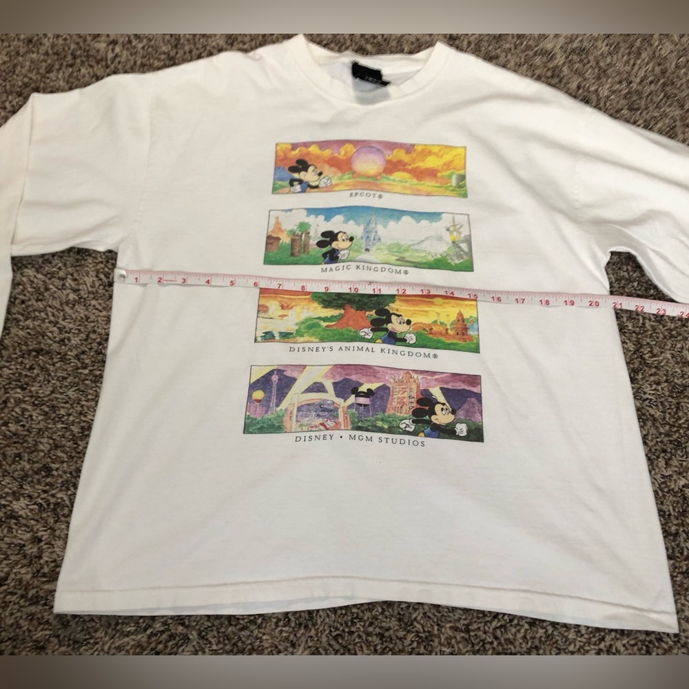 Vintage 2001 Disney World Marathon Epcot Double Sided Mickey Long Sleeve T-Shirt - Picture 10 of 12